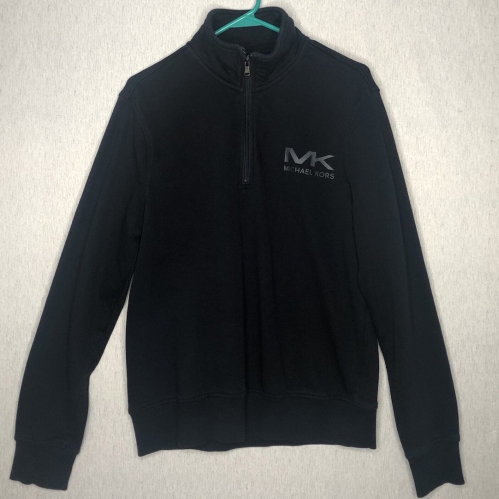 Michael Kors Black Quarter Zip Sweater